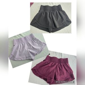 3 Pairs Size Small CALIA  Women's Athletic Shorts: Black, Burgundy, Lavender